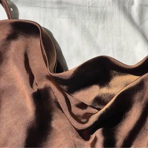 Motel Rocks Brown Satin Mini Dress